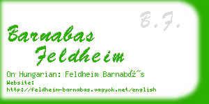 barnabas feldheim business card